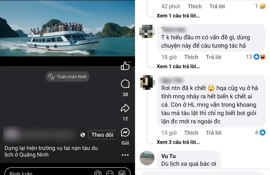 Phẫn nộ hành vi sử dụng AI câu tương tác từ vụ lật tàu ở Quảng Ninh - 6 Phẫn nộ hành vi sử dụng AI câu tương tác từ vụ lật tàu ở Quảng Ninh - 6